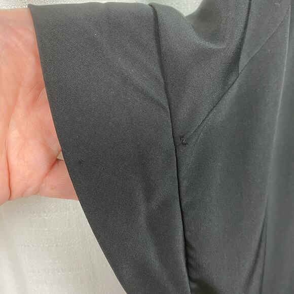 Vince Black Silk Short Sleeve Cropped Jumpsuit Sz.12 - Picture 15 of 16